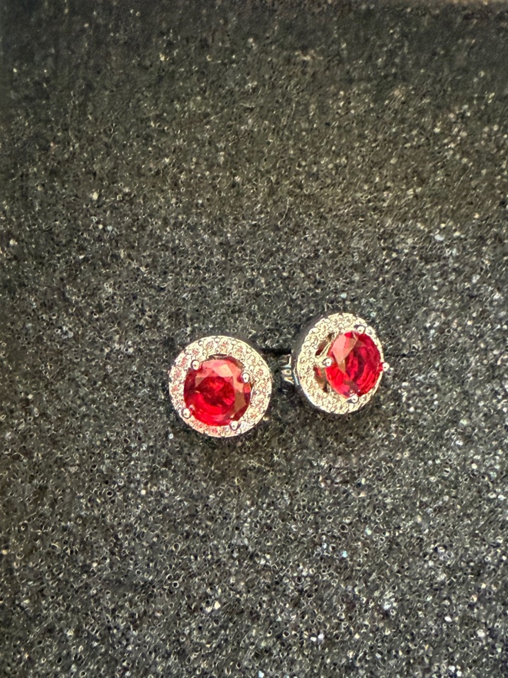 Anna Zuckerman red and white studs